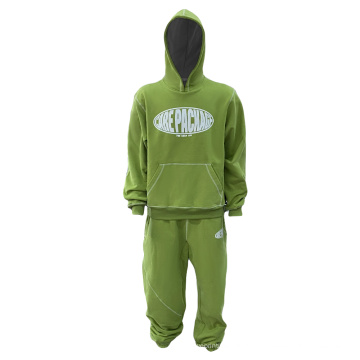 Drucken von Herren -Baumwoll -Hoodie und Jogginghosen Set Tracksuit